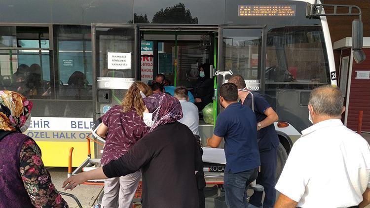 Fenalaşan yolcuyu halk otobüsüyle hastaneye ulaştırdı