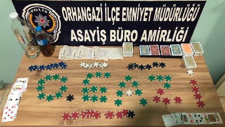 Bursada kahveye kumar baskını: 13 kişiye 68 bin lira ceza
