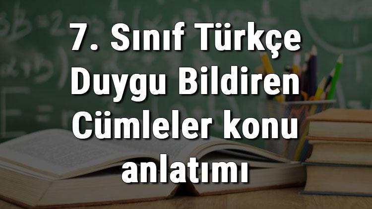 7. Sınıf Türkçe Duygu Bildiren Cümleler konu anlatımı