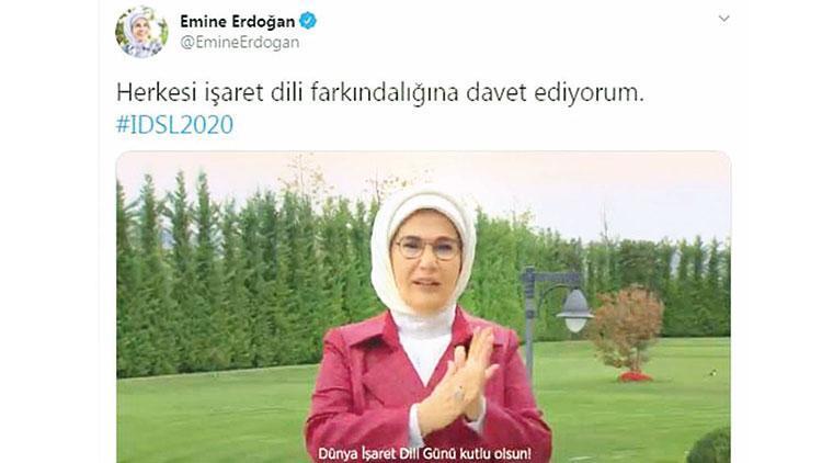 Emine Erdoğandan ‘işaret dili’ paylaşımı