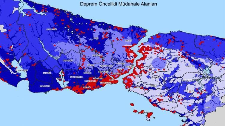 İstanbul Deprem Haritası yayınlandı İşte en riskli bölgeler...
