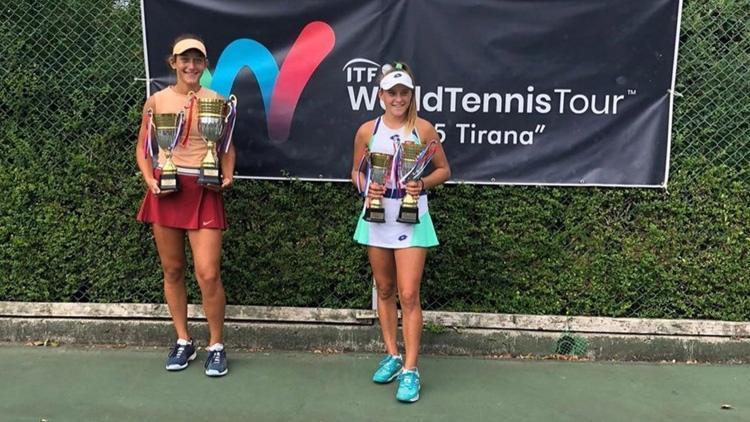 Genç tenisçilerden Arnavutlukta 2 şampiyonluk, 2 ikincilik