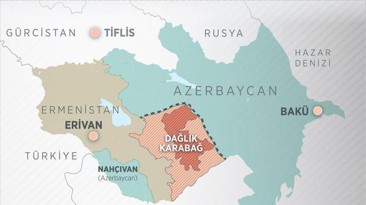 Dağlık Karabağ nerede Dağlık Karabağ haritası