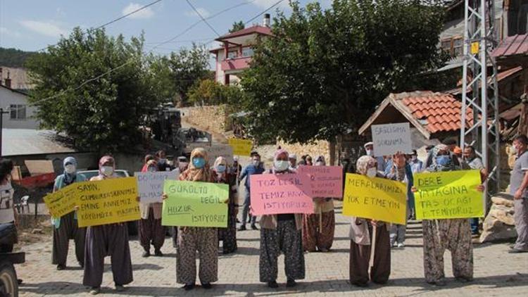 Mahalle sakinleri taş ocağı istemiyor