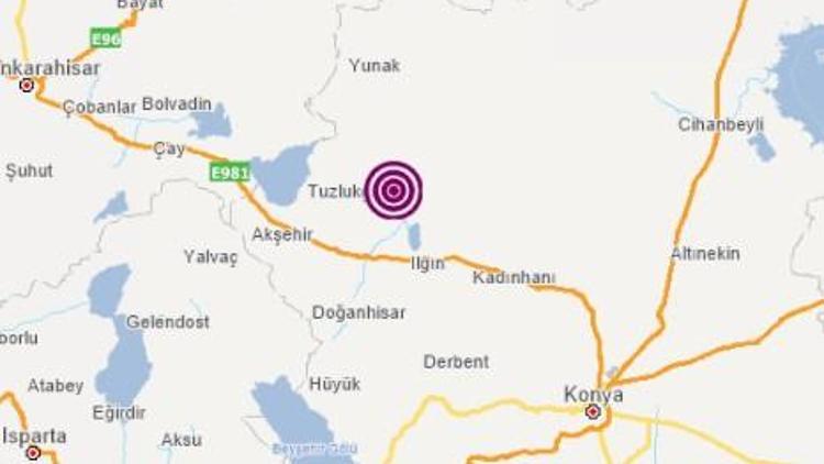 Son dakika depremler: Konyada 3.8 büyüklüğünde deprem