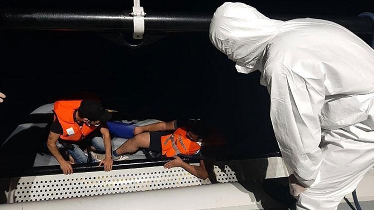 Muğlada Türk kara sularına geri itilen 4 sığınmacı kurtarıldı