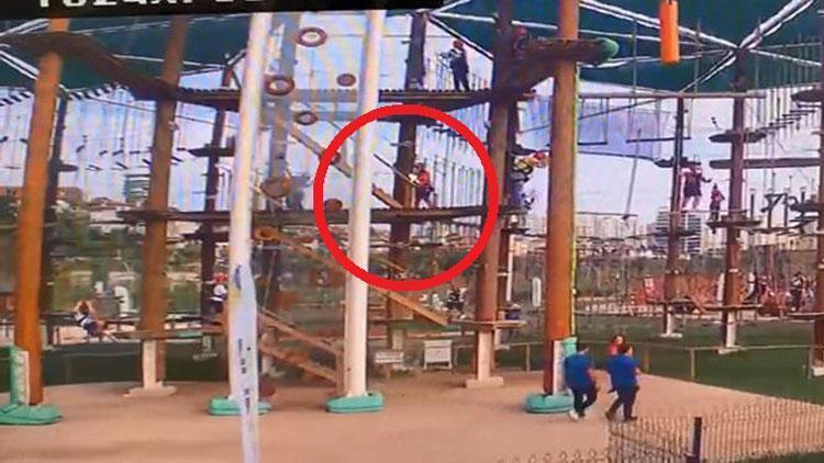 Başakşehirde parkta feci olay Küçük çocuk 5 metreden düştü