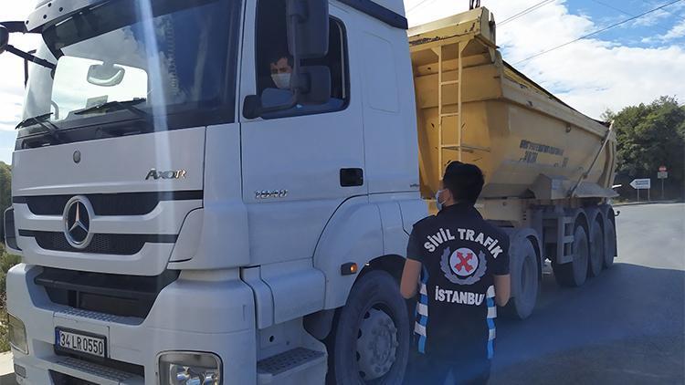 İstanbul’da hafriyat kamyonları denetlendi