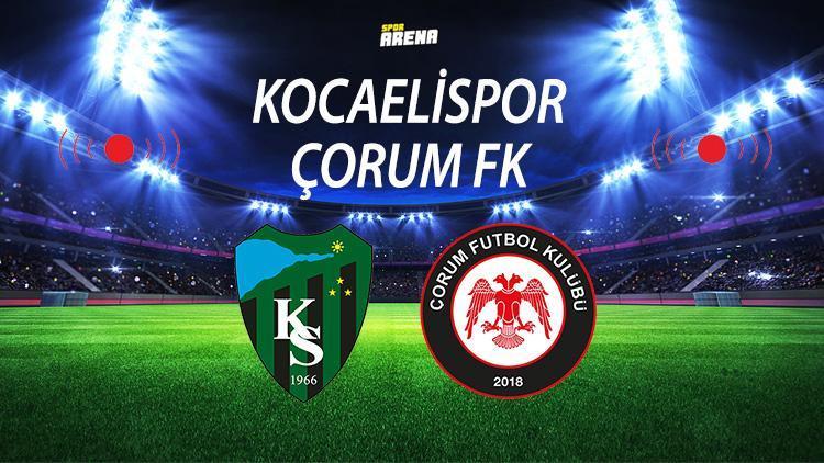 Kocaelispor Çorum FK maçı ne zaman saat kaçta hangi kanalda