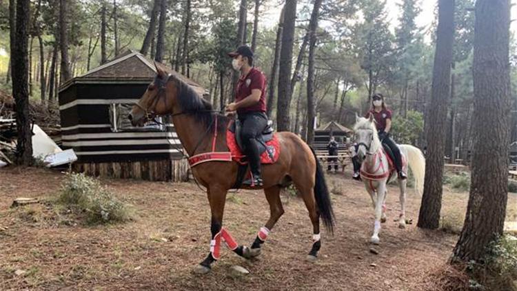 Atlı polislerden Aydos Ormanı’nda denetim