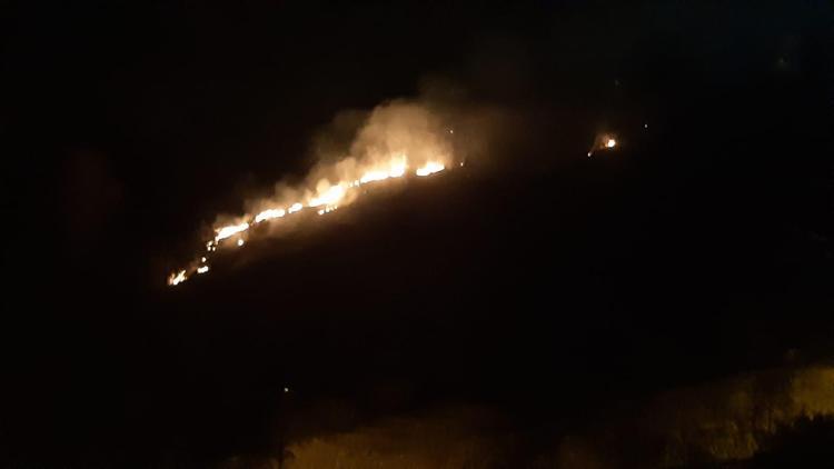 Trabzonda örtü yangını