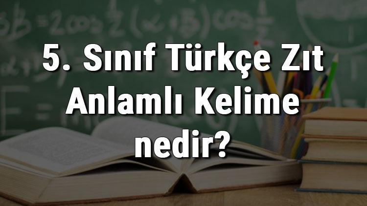 5. Sınıf Türkçe Zıt Anlamlı Kelime nedir Zıt Anlamlı Kelimeler konu anlatımı