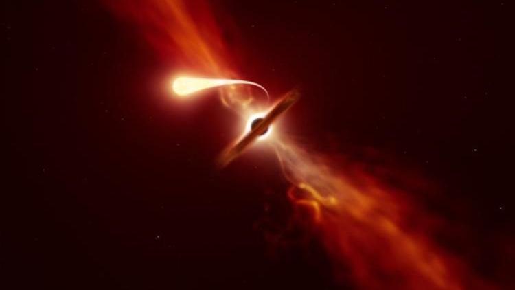 Avrupalı gökbilimciler, kara deliğin yıldızı sarmal şekilde yok edişini görüntüledi