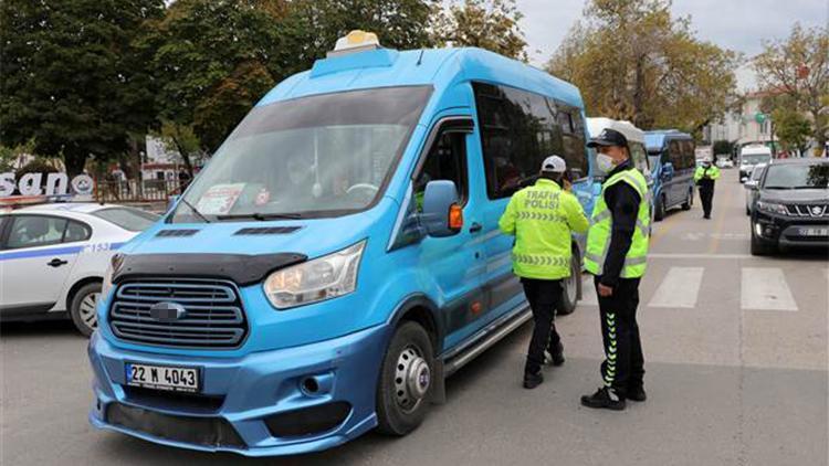 Edirne’de toplu ulaşımda, ’maske’ denetimi