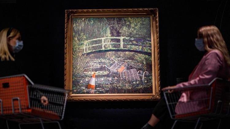 Ünlü sokak sanatçısının Monet tablosu açık artırmada 10 milyon dolara satıldı