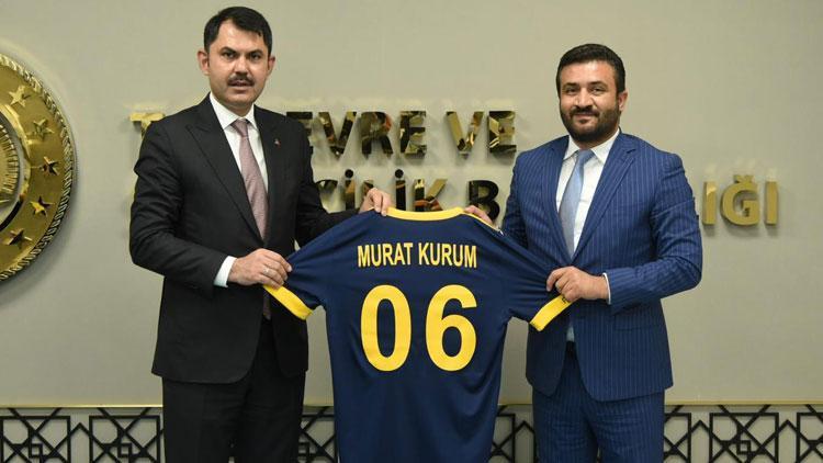 Ankaragücü Başkanı Fatih Mertten, Bakan Kuruma ziyaret