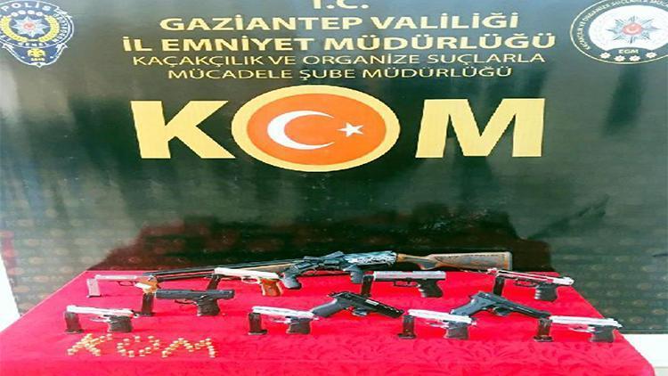 Gaziantep ve Adıyamanda silah operasyonu: 10 gözaltı