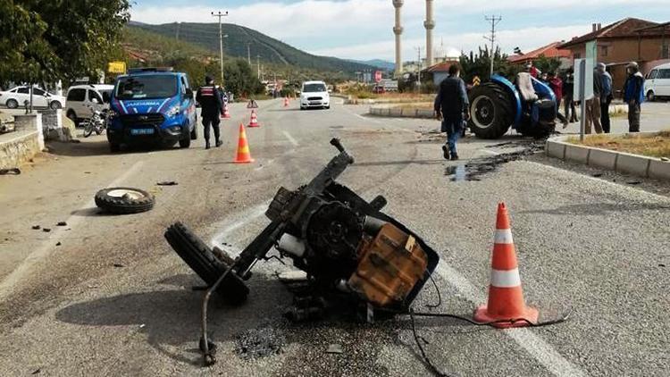 Aydın’daki kazada traktör ikiye ayrıldı