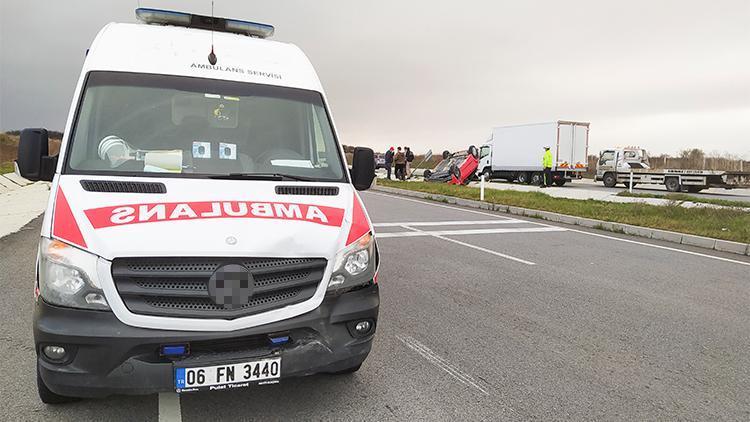 Tekirdağ’da ambulans ile otomobil çarpıştı: 1 yaralı