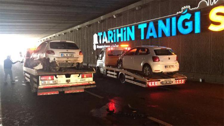 Diyarbakırda 5 aracın karıştığı zincirleme kaza: 6 yaralı