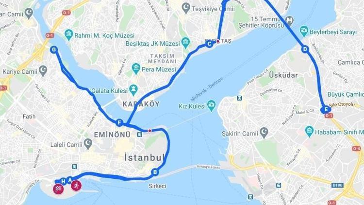 İstanbul Maratonu kapalı yollar listesi açıklandı Avrasya Maratonu trafiğe kapalı yollar hangileri