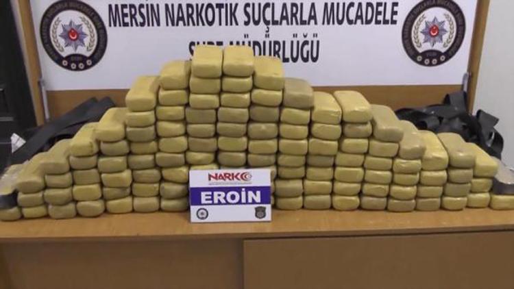 Mersin’de 59 kilo eroin ele geçirildi