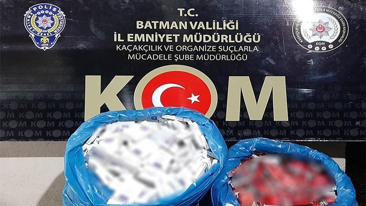 Batman’da 600 paket gümrük kaçağı sigara ele geçirildi