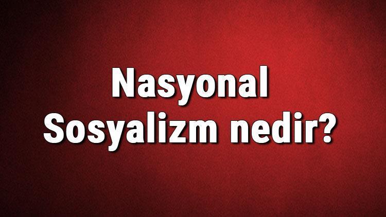 Nasyonal Sosyalizm nedir Hitlercilik ne demek Nasyonal Sosyalizm hakkında bilgi