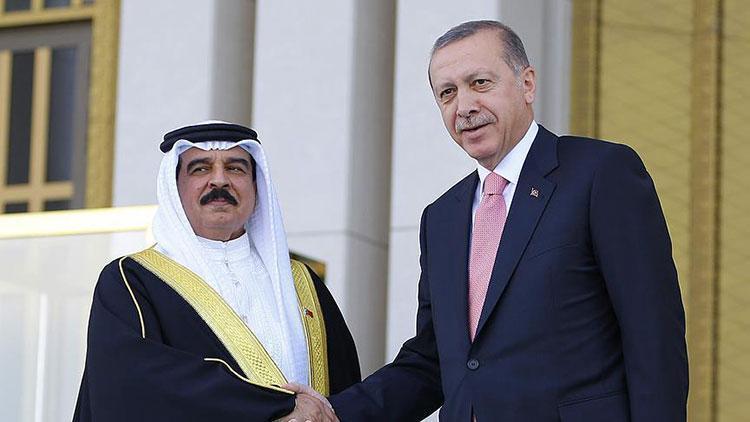 Cumhurbaşkanı Erdoğan Bahreyn Kralı Hamad Bin İsa El Halife ile görüştü