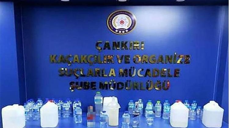 Çankırı’da 19,5 litre sahte içki ele geçirildi