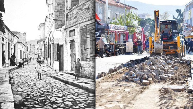 İzmir Foça’daki kara taş efsanesine kepçe