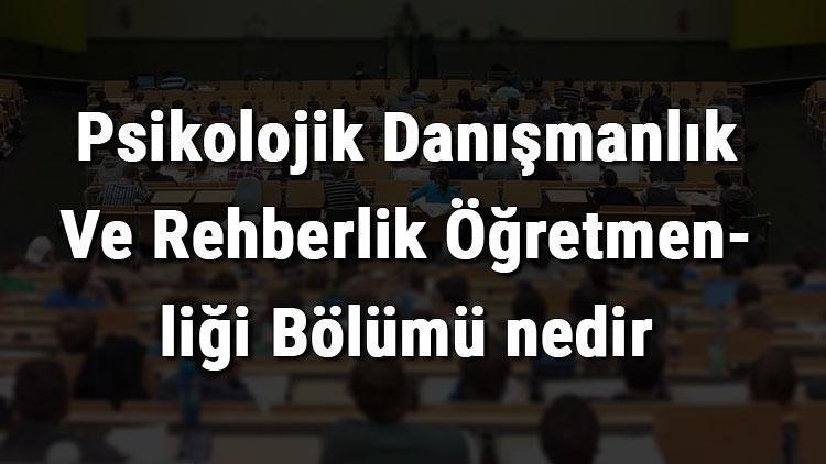 Psikolojik Danışmanlık Ve Rehberlik Öğretmenliği Bölümü nedir ve mezunu ne iş yapar Bölümü olan üniversiteler, dersleri ve iş imkanları