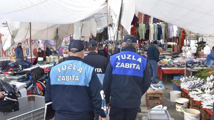 Tuzla’da pazarcı esnafına ceza yağdı