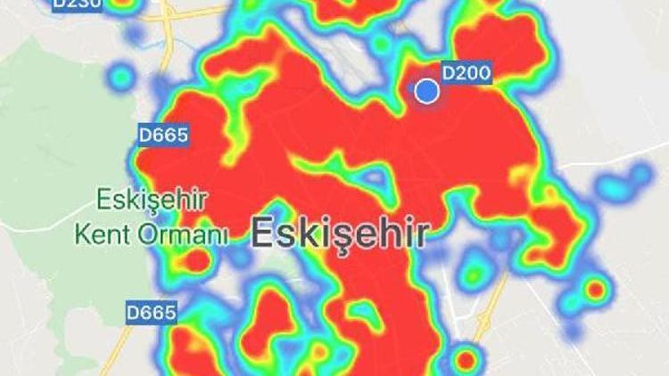 Eskişehirin risk haritası son bir ayda kırmızıya döndü