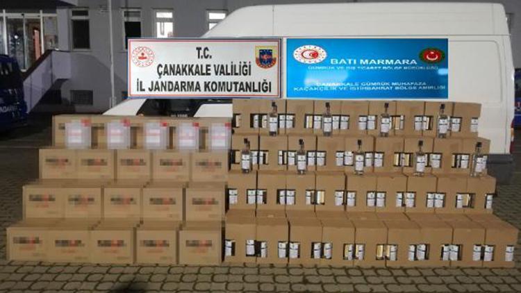 Çanakkalede bin 225 litre kaçak etil alkol ele geçirildi