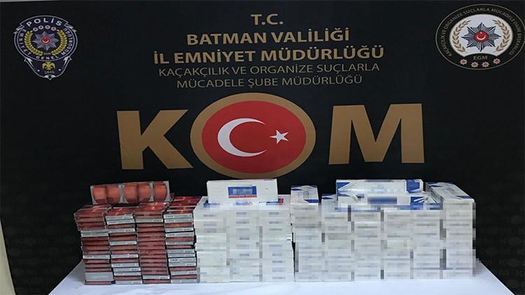 Batmanda bin 90 paket kaçak sigara ele geçirildi