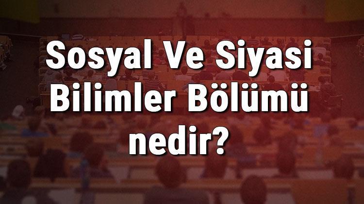 Sosyal Ve Siyasi Bilimler Bölümü nedir ve mezunu ne iş yapar Bölümü olan üniversiteler, dersleri ve iş imkanları