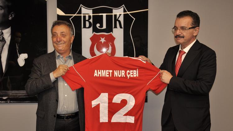 Traktör ve Machine Sazi başkanlarından, Beşiktaş Kulübü Başkanı Çebiye ziyaret