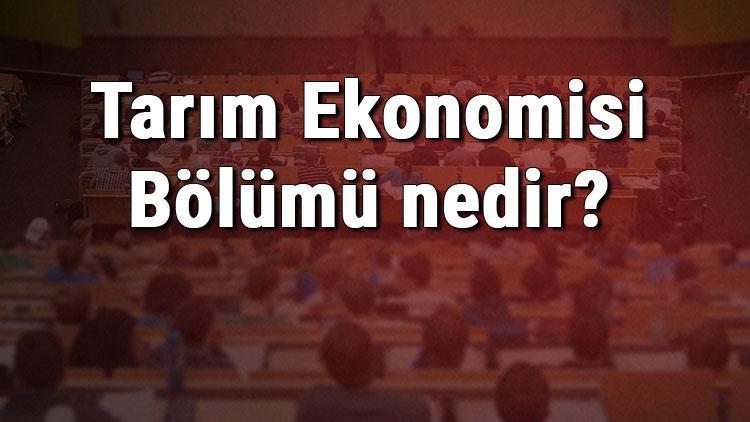 Tarım Ekonomisi Bölümü nedir ve mezunu ne iş yapar Bölümü olan üniversiteler, dersleri ve iş imkanları