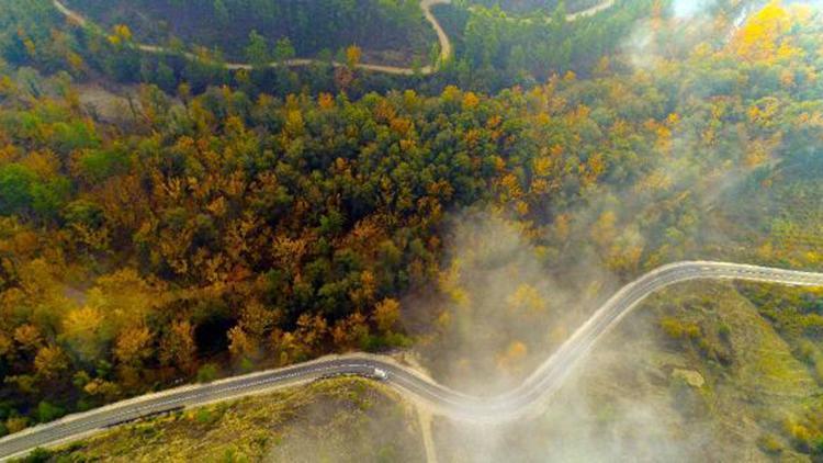 Eğirdirde kış mevsiminde sonbahar renkleri