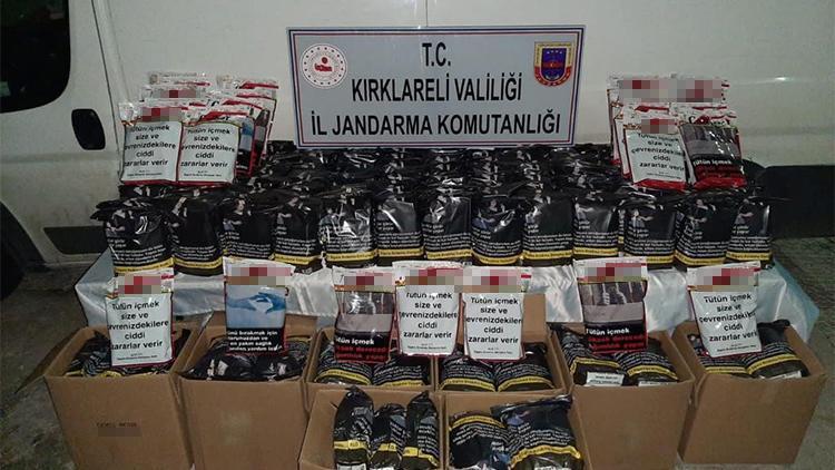 Kırklareli’de 730 kilogram kaçak tütün ele geçirildi