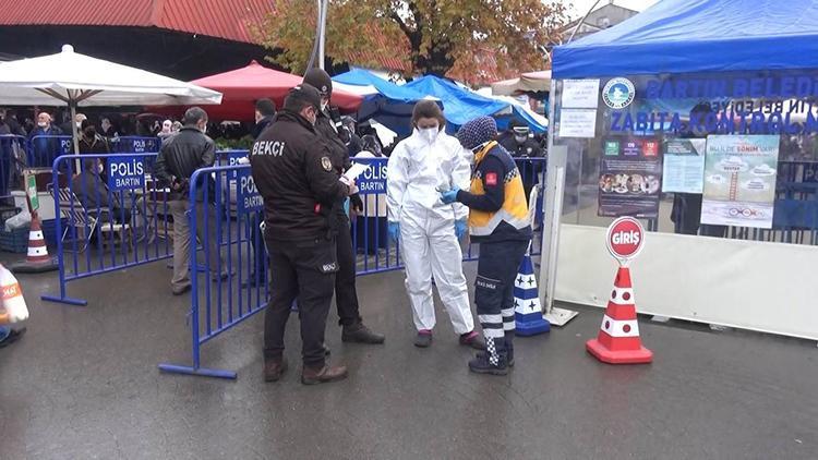 Pozitif hasta pazara girmek isterken yakalandı