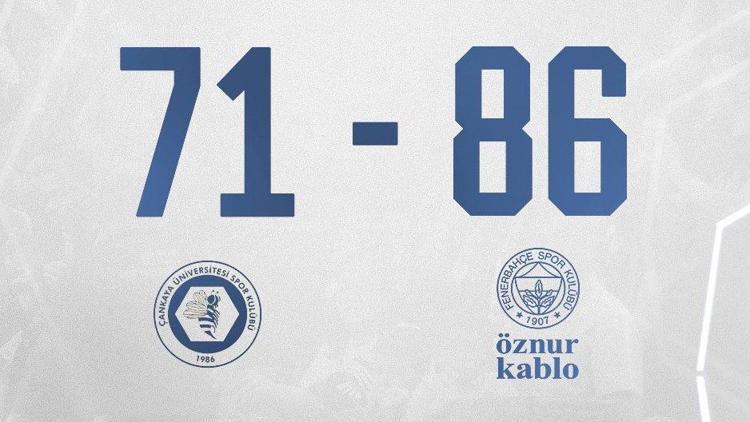 Kadınlar Basketbol Süper Ligi | Çankaya Üniversitesi 71-86 Fenerbahçe Öznur Kablo