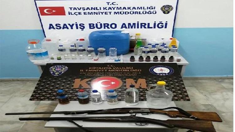 Kütahya’da 39,5 litre sahte içki ele geçirildi