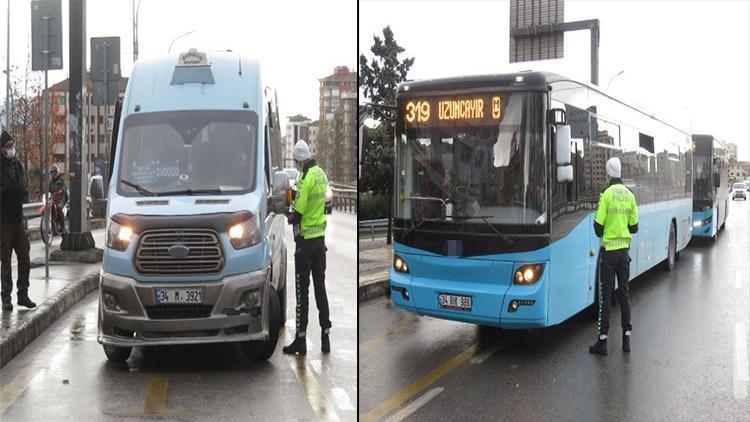 Kadıköyde toplu ulaşım araçlarında koronavirüs denetimi