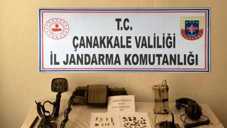 Çanakkalede, tarihi eser kaçakçılığına 4 gözaltı