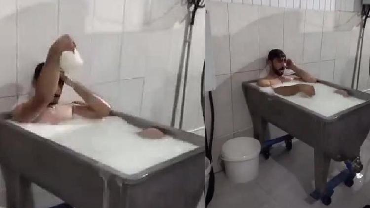 Süt kazanı içinde banyo skandalında yeni gelişme Takipsizlik başvurusu...