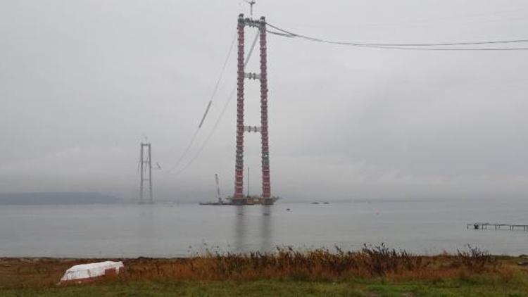 1915 Çanakkale Köprüsü’nde ‘kedi yolu’ yapım çalışmaları sürüyor