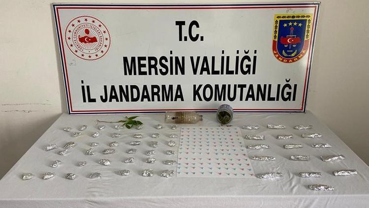 Mersinde bir kişi çok miktarda uyuşturucu ile yakalandı