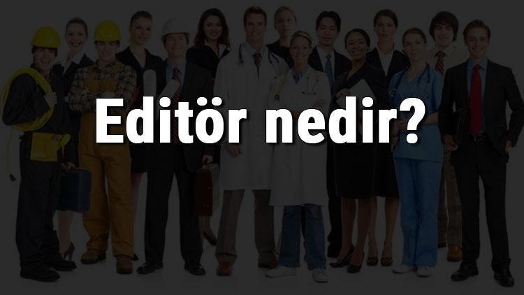 Editör nedir, ne iş yapar ve nasıl olunur Editör olma şartları, maaşları ve iş imkanları